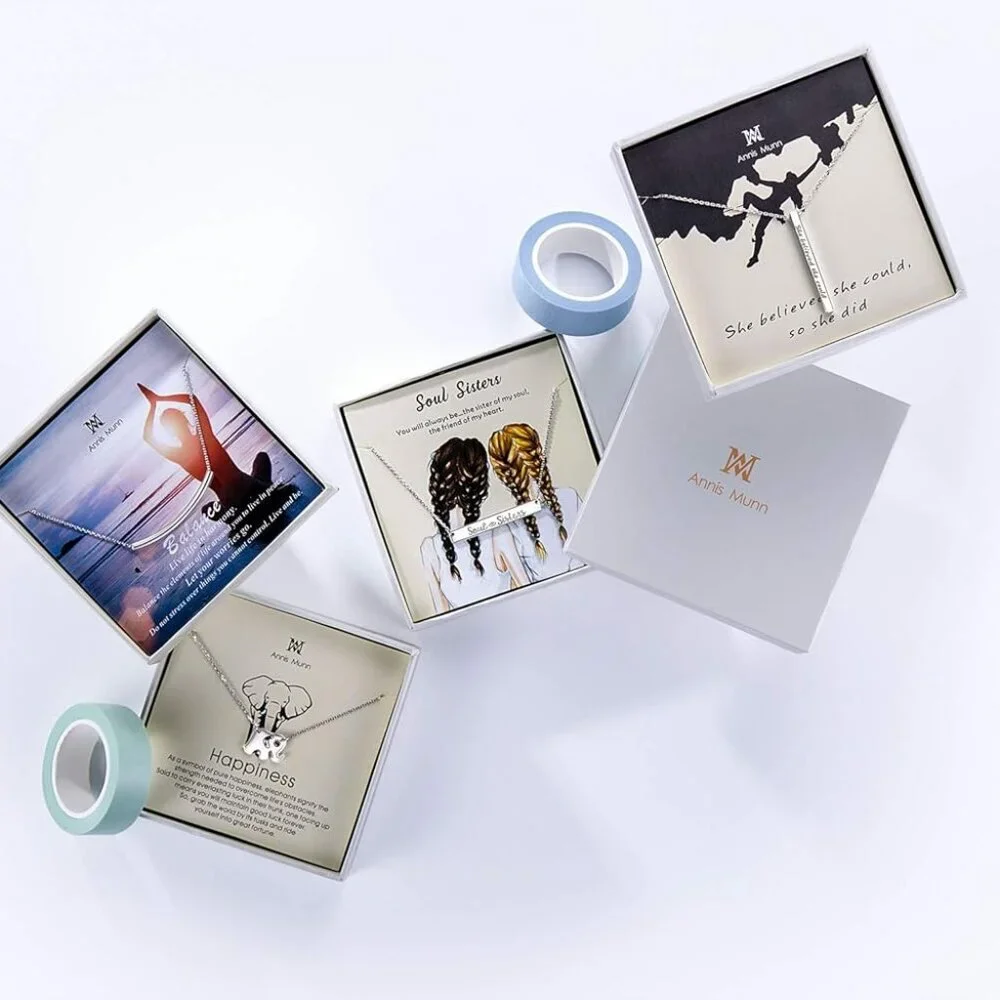 Balance Tube Bar Necklace - 925 Sterling Silver Bar Pendant Necklaces Simple Wom - Picture 6 of 7